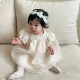 Party Ivory Faye Rose Dress - By Lilvida Lilvida
